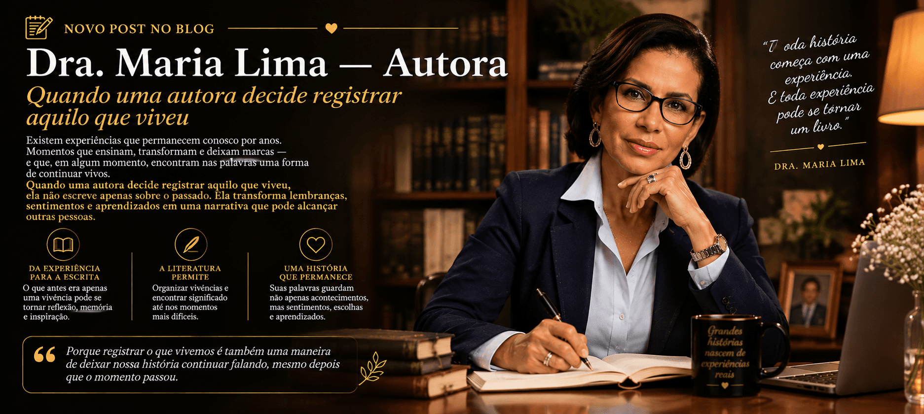 Quando uma autora decide registrar aquilo que viveu