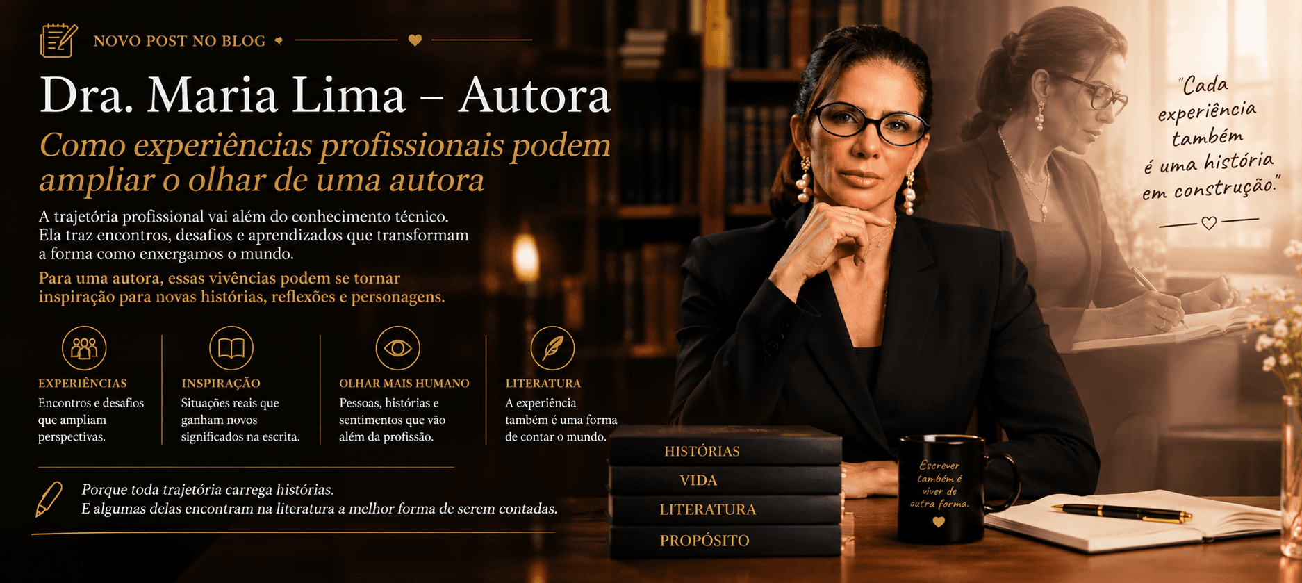 Como experiências profissionais podem ampliar o olhar de uma autora